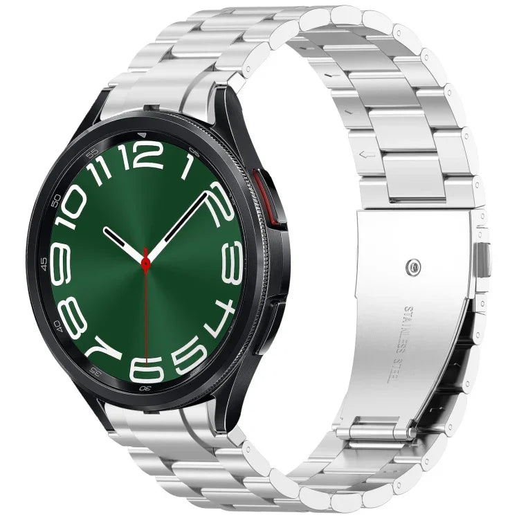 三珠按鈕快拆金屬錶帶，適用於 Samsung Galaxy Watch FE 40mm，適用於 Samsung Galaxy Watch 7 40 / 44mm，適用於 Samsung Galaxy Watch 6 Classic 43 / 47mm，適用於 Samsung Galaxy Watch 6 40 / 44mm，適用於 Samsung Galaxy Watch 5 40 / 44mm
