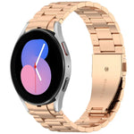 三珠按鈕快拆金屬錶帶，適用於 Samsung Galaxy Watch FE 40mm，適用於 Samsung Galaxy Watch 7 40 / 44mm，適用於 Samsung Galaxy Watch 6 Classic 43 / 47mm，適用於 Samsung Galaxy Watch 6 40 / 44mm，適用於 Samsung Galaxy Watch 5 40 / 44mm