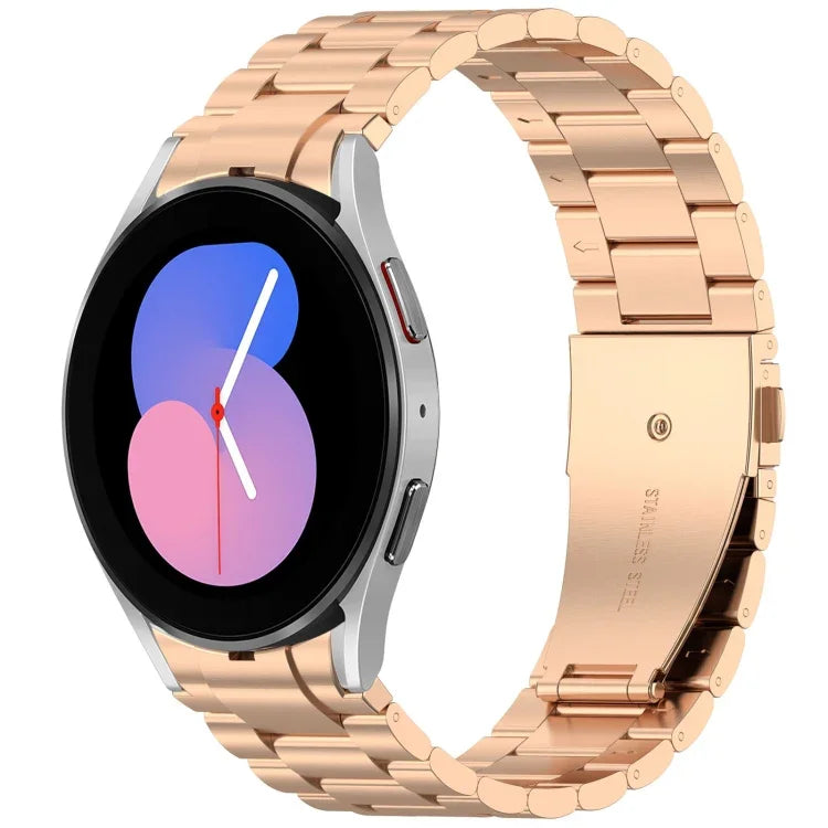 三珠按鈕快拆金屬錶帶，適用於 Samsung Galaxy Watch FE 40mm，適用於 Samsung Galaxy Watch 7 40 / 44mm，適用於 Samsung Galaxy Watch 6 Classic 43 / 47mm，適用於 Samsung Galaxy Watch 6 40 / 44mm，適用於 Samsung Galaxy Watch 5 40 / 44mm