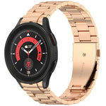 三珠按鈕快拆金屬錶帶，適用於 Samsung Galaxy Watch FE 40mm，適用於 Samsung Galaxy Watch 7 40 / 44mm，適用於 Samsung Galaxy Watch 6 Classic 43 / 47mm，適用於 Samsung Galaxy Watch 6 40 / 44mm，適用於 Samsung Galaxy Watch 5 40 / 44mm