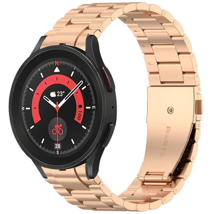 三珠按鈕快拆金屬錶帶，適用於 Samsung Galaxy Watch FE 40mm，適用於 Samsung Galaxy Watch 7 40 / 44mm，適用於 Samsung Galaxy Watch 6 Classic 43 / 47mm，適用於 Samsung Galaxy Watch 6 40 / 44mm，適用於 Samsung Galaxy Watch 5 40 / 44mm