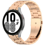 三珠按鈕快拆金屬錶帶，適用於 Samsung Galaxy Watch FE 40mm，適用於 Samsung Galaxy Watch 7 40 / 44mm，適用於 Samsung Galaxy Watch 6 Classic 43 / 47mm，適用於 Samsung Galaxy Watch 6 40 / 44mm，適用於 Samsung Galaxy Watch 5 40 / 44mm