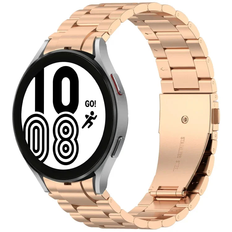 三珠按鈕快拆金屬錶帶，適用於 Samsung Galaxy Watch FE 40mm，適用於 Samsung Galaxy Watch 7 40 / 44mm，適用於 Samsung Galaxy Watch 6 Classic 43 / 47mm，適用於 Samsung Galaxy Watch 6 40 / 44mm，適用於 Samsung Galaxy Watch 5 40 / 44mm