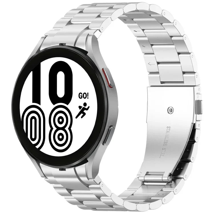 三珠按鈕快拆金屬錶帶，適用於 Samsung Galaxy Watch FE 40mm，適用於 Samsung Galaxy Watch 7 40 / 44mm，適用於 Samsung Galaxy Watch 6 Classic 43 / 47mm，適用於 Samsung Galaxy Watch 6 40 / 44mm，適用於 Samsung Galaxy Watch 5 40 / 44mm