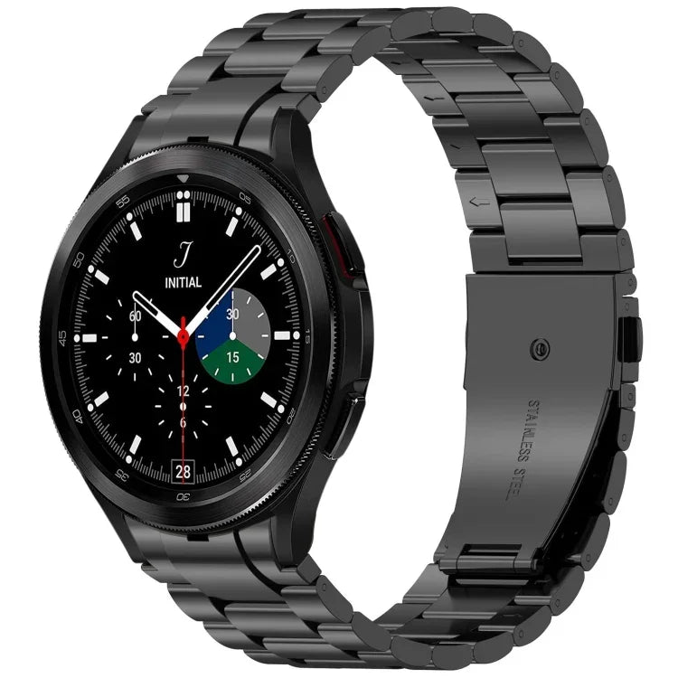 三珠按鈕快拆金屬錶帶，適用於 Samsung Galaxy Watch FE 40mm，適用於 Samsung Galaxy Watch 7 40 / 44mm，適用於 Samsung Galaxy Watch 6 Classic 43 / 47mm，適用於 Samsung Galaxy Watch 6 40 / 44mm，適用於 Samsung Galaxy Watch 5 40 / 44mm