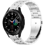 三珠按鈕快拆金屬錶帶，適用於 Samsung Galaxy Watch FE 40mm，適用於 Samsung Galaxy Watch 7 40 / 44mm，適用於 Samsung Galaxy Watch 6 Classic 43 / 47mm，適用於 Samsung Galaxy Watch 6 40 / 44mm，適用於 Samsung Galaxy Watch 5 40 / 44mm