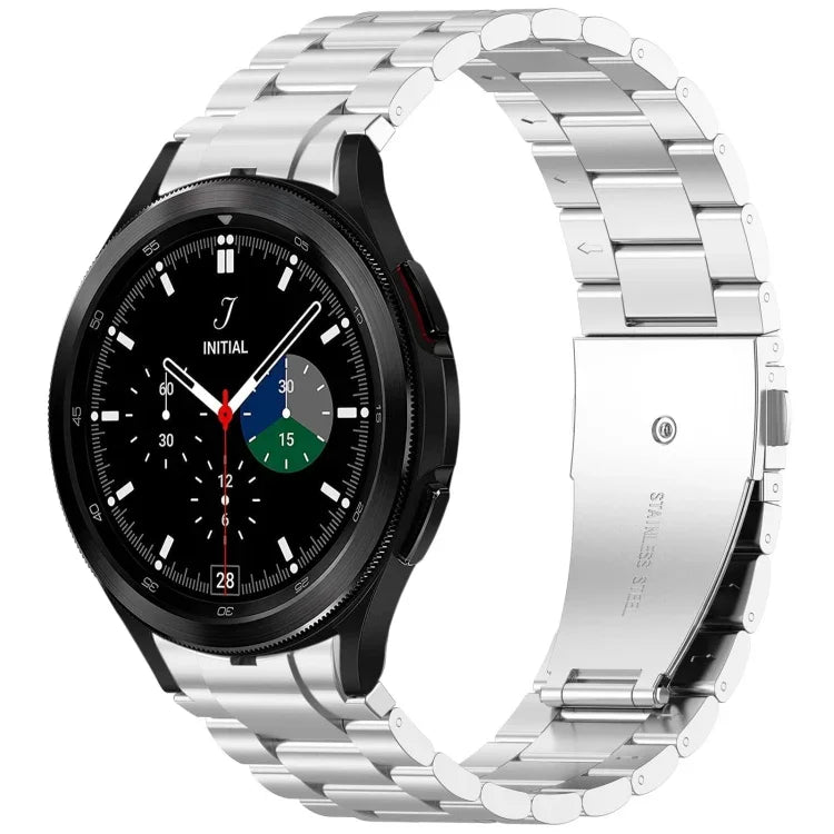 三珠按鈕快拆金屬錶帶，適用於 Samsung Galaxy Watch FE 40mm，適用於 Samsung Galaxy Watch 7 40 / 44mm，適用於 Samsung Galaxy Watch 6 Classic 43 / 47mm，適用於 Samsung Galaxy Watch 6 40 / 44mm，適用於 Samsung Galaxy Watch 5 40 / 44mm