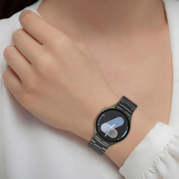 三珠按鈕快拆金屬錶帶，適用於 Samsung Galaxy Watch FE 40mm，適用於 Samsung Galaxy Watch 7 40 / 44mm，適用於 Samsung Galaxy Watch 6 Classic 43 / 47mm，適用於 Samsung Galaxy Watch 6 40 / 44mm，適用於 Samsung Galaxy Watch 5 40 / 44mm