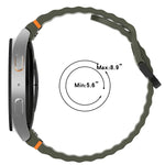 Wavy Grain Stitched Black Buckle Silicone Watch Band, For Samsung Galaxy Watch 5 40 / 44mm, For Samsung Galaxy Watch 5 Pro, For Samsung Galaxy Watch 4 40 / 44mm, For Samsung Galaxy Watch 4 Classic 42 / 46mm