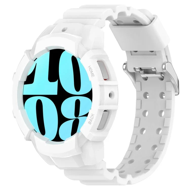 裝甲矽膠錶帶與錶殼套組，適用於 Samsung Galaxy Watch 7 44mm，適用於 Samsung Galaxy Watch 7 40mm
