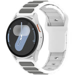 雙色 I 型矽膠錶帶，適用於 Samsung Galaxy Watch 20mm，適用於 Samsung Galaxy Watch 22mm