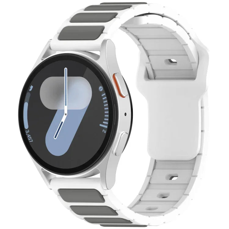 雙色 I 型矽膠錶帶，適用於 Samsung Galaxy Watch 20mm，適用於 Samsung Galaxy Watch 22mm