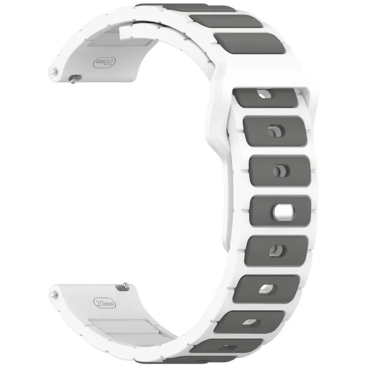 雙色 I 型矽膠錶帶，適用於 Samsung Galaxy Watch 20mm，適用於 Samsung Galaxy Watch 22mm
