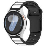 雙色 I 型矽膠錶帶，適用於 Samsung Galaxy Watch 20mm，適用於 Samsung Galaxy Watch 22mm