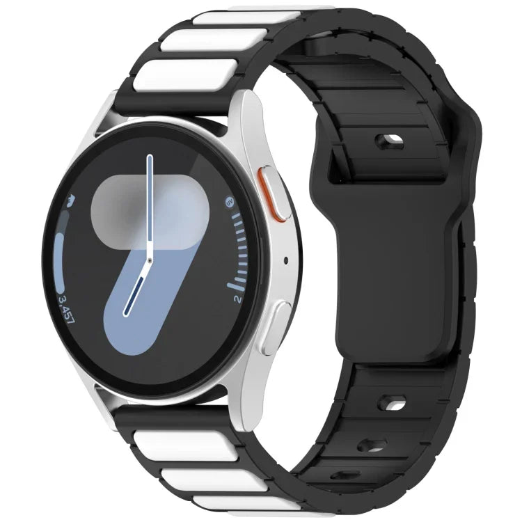雙色 I 型矽膠錶帶，適用於 Samsung Galaxy Watch 20mm，適用於 Samsung Galaxy Watch 22mm