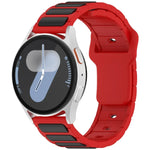雙色 I 型矽膠錶帶，適用於 Samsung Galaxy Watch 20mm，適用於 Samsung Galaxy Watch 22mm