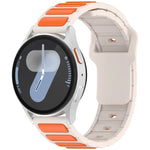 雙色 I 型矽膠錶帶，適用於 Samsung Galaxy Watch 20mm，適用於 Samsung Galaxy Watch 22mm