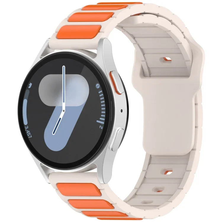 雙色 I 型矽膠錶帶，適用於 Samsung Galaxy Watch 20mm，適用於 Samsung Galaxy Watch 22mm
