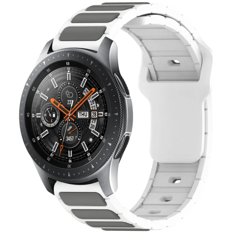 雙色 I 型矽膠錶帶，適用於 Samsung Galaxy Watch 20mm，適用於 Samsung Galaxy Watch 22mm