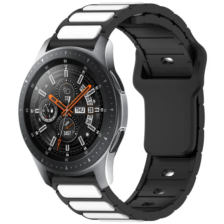 雙色 I 型矽膠錶帶，適用於 Samsung Galaxy Watch 20mm，適用於 Samsung Galaxy Watch 22mm