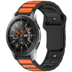 雙色 I 型矽膠錶帶，適用於 Samsung Galaxy Watch 20mm，適用於 Samsung Galaxy Watch 22mm