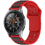 雙色 I 型矽膠錶帶，適用於 Samsung Galaxy Watch 20mm，適用於 Samsung Galaxy Watch 22mm