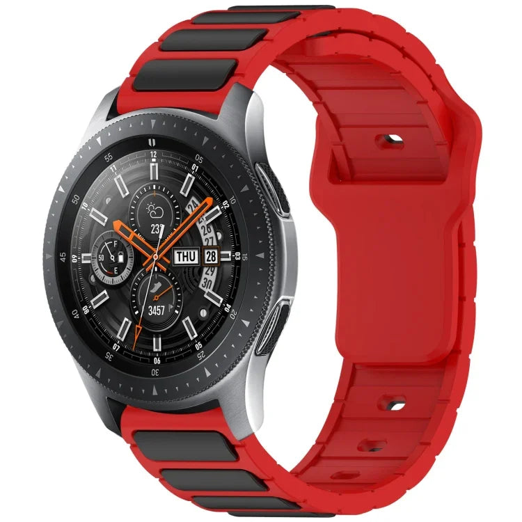 雙色 I 型矽膠錶帶，適用於 Samsung Galaxy Watch 20mm，適用於 Samsung Galaxy Watch 22mm