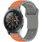 雙色 I 型矽膠錶帶，適用於 Samsung Galaxy Watch 20mm，適用於 Samsung Galaxy Watch 22mm