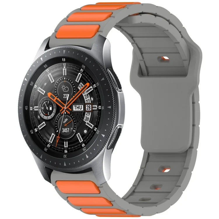 雙色 I 型矽膠錶帶，適用於 Samsung Galaxy Watch 20mm，適用於 Samsung Galaxy Watch 22mm