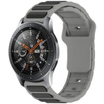 雙色 I 型矽膠錶帶，適用於 Samsung Galaxy Watch 20mm，適用於 Samsung Galaxy Watch 22mm