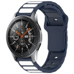 雙色 I 型矽膠錶帶，適用於 Samsung Galaxy Watch 20mm，適用於 Samsung Galaxy Watch 22mm