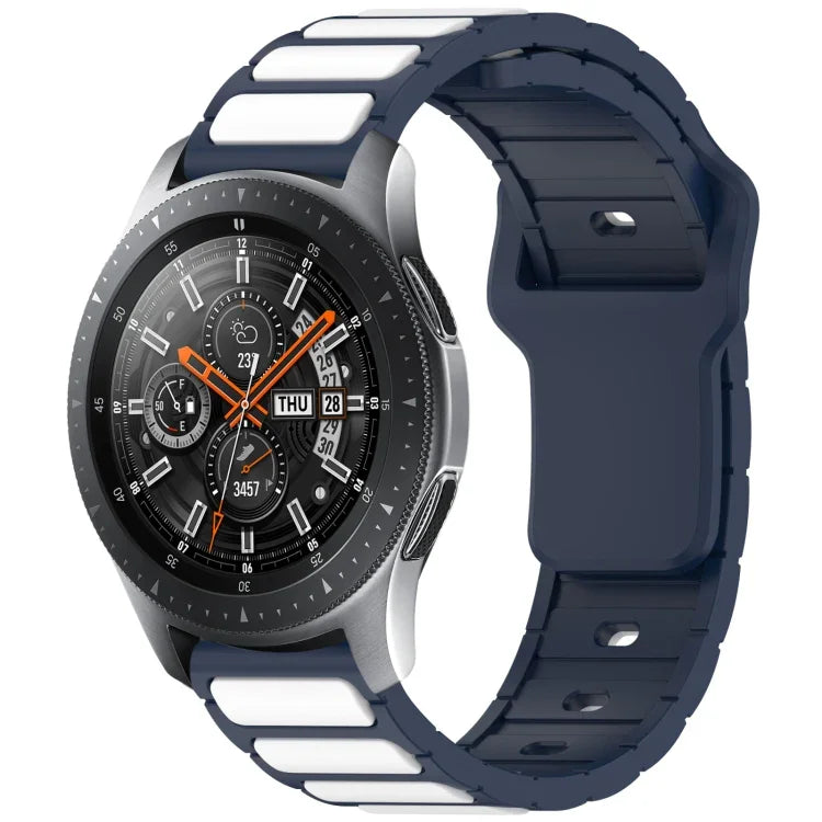 雙色 I 型矽膠錶帶，適用於 Samsung Galaxy Watch 20mm，適用於 Samsung Galaxy Watch 22mm