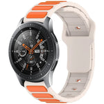 雙色 I 型矽膠錶帶，適用於 Samsung Galaxy Watch 20mm，適用於 Samsung Galaxy Watch 22mm