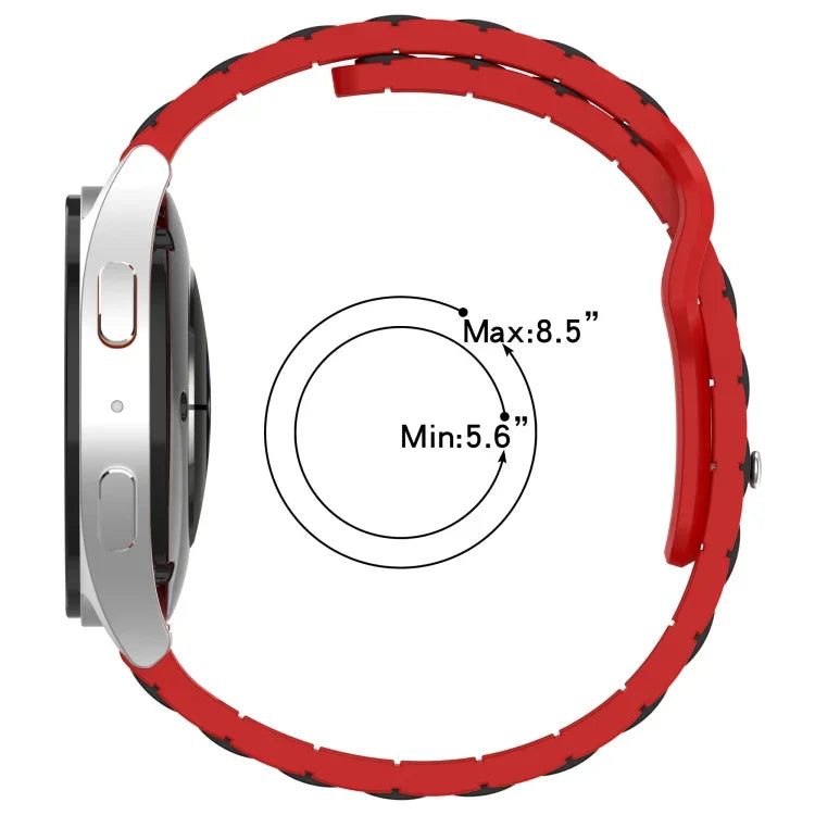 雙色 I 型矽膠錶帶，適用於 Samsung Galaxy Watch 20mm，適用於 Samsung Galaxy Watch 22mm