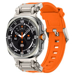 鈦合金連接器快拆矽膠錶帶，適用於 Samsung Galaxy Watch Ultra 47mm / Ultra 2025
