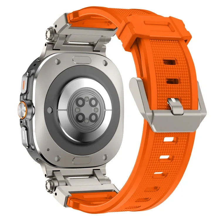 鈦合金連接器快拆矽膠錶帶，適用於 Samsung Galaxy Watch Ultra 47mm / Ultra 2025