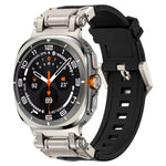 鈦合金連接器快拆矽膠錶帶，適用於 Samsung Galaxy Watch Ultra 47mm / Ultra 2025