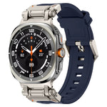 鈦合金連接器快拆矽膠錶帶，適用於 Samsung Galaxy Watch Ultra 47mm / Ultra 2025