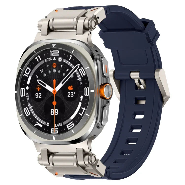 鈦合金連接器快拆矽膠錶帶，適用於 Samsung Galaxy Watch Ultra 47mm / Ultra 2025