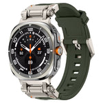 鈦合金連接器快拆矽膠錶帶，適用於 Samsung Galaxy Watch Ultra 47mm / Ultra 2025