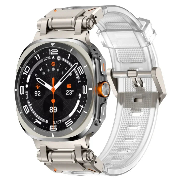 鈦合金連接器快拆矽膠錶帶，適用於 Samsung Galaxy Watch Ultra 47mm / Ultra 2025