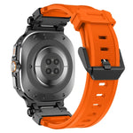 黑色連接器快拆矽膠錶帶，適用於 Samsung Galaxy Watch Ultra 47mm / Ultra 2025