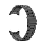 三珠不鏽鋼摺疊錶扣一體式錶帶，適用於 Google Pixel Watch 4 / Watch 3 45mm