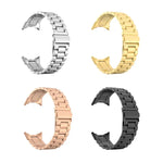三珠不鏽鋼摺疊錶扣一體式錶帶，適用於 Google Pixel Watch 4 / Watch 3 45mm
