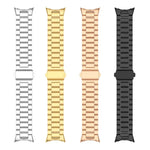 三珠不鏽鋼摺疊錶扣一體式錶帶，適用於 Google Pixel Watch 4 / Watch 3 45mm