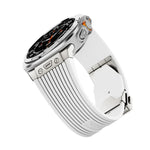 鈦合金連接器銀色扣矽膠錶帶，適用於 Samsung Galaxy Watch Ultra 47mm / Ultra 2025