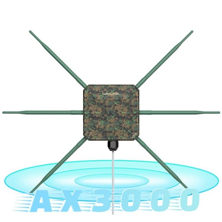 WAVLINK WN588HX3 AX3000 戶外 WiFi 擴展器，6 天線雙頻 WiFi 中繼器，美規插頭、歐規插頭、英規插頭、澳規插頭