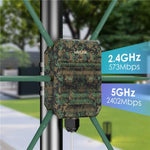 WAVLINK WN588HX3 AX3000 戶外 WiFi 擴展器，6 天線雙頻 WiFi 中繼器，美規插頭、歐規插頭、英規插頭、澳規插頭