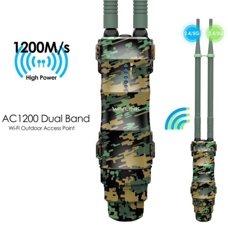 WAVLINK WN570HA2 IP67 防水戶外 WiFi 擴展器 AC1200 雙頻無線路由器，美規插頭，歐規插頭，英規插頭，澳規插頭