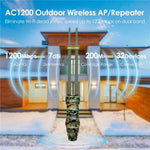 WAVLINK WN570HA2 IP67 防水戶外 WiFi 擴展器 AC1200 雙頻無線路由器，美規插頭，歐規插頭，英規插頭，澳規插頭
